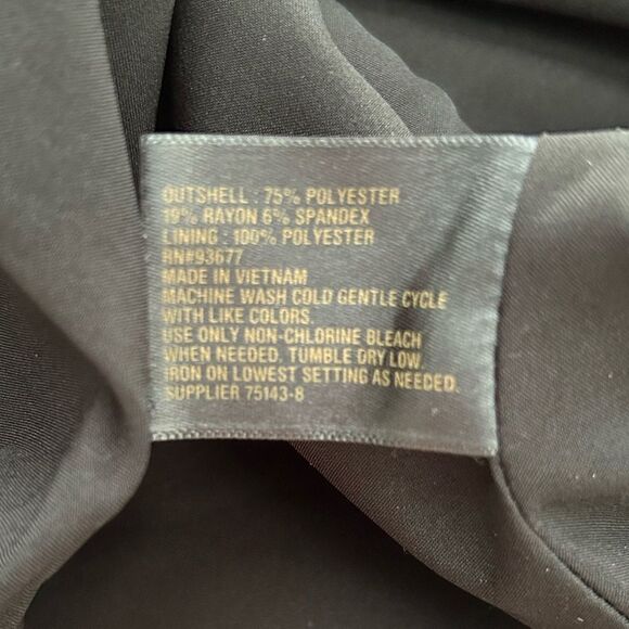 Worthington Little Black Dress V Neckline Sleeveless Fitted Sheath Size 14 - Picture 6 of 6